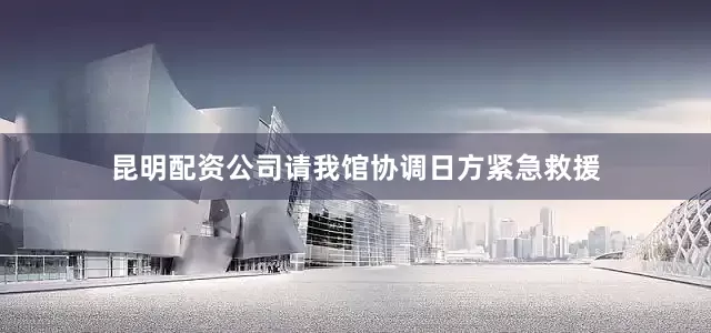 昆明配资公司请我馆协调日方紧急救援